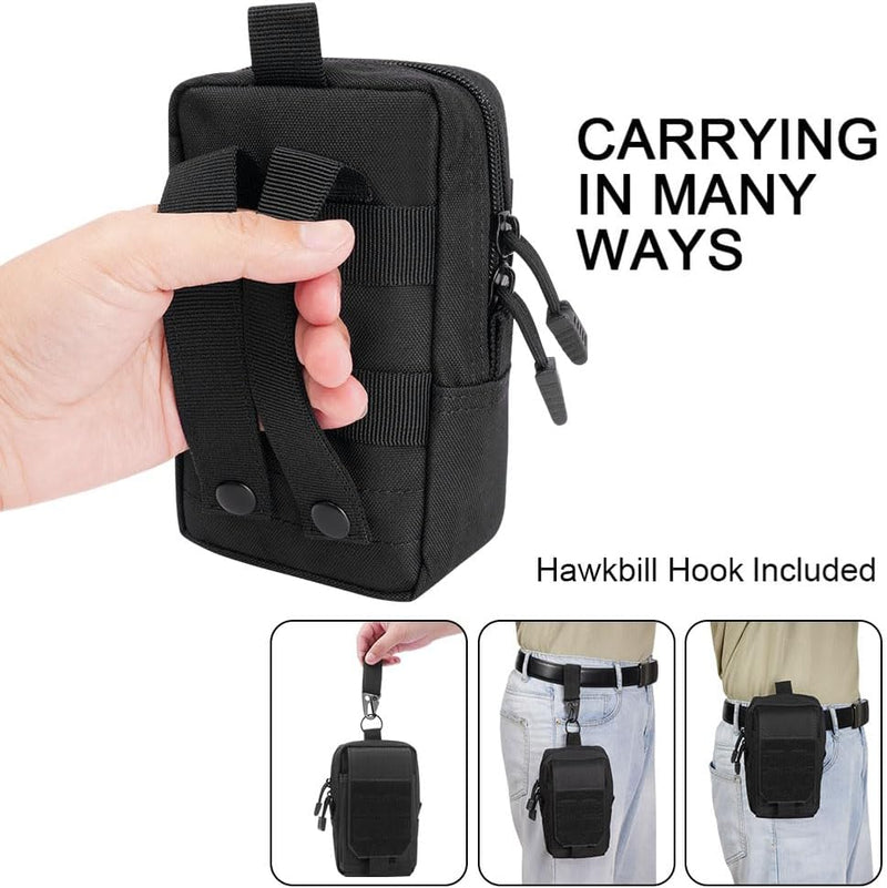 Bild im Galerie-Viewer laden, Tactische MOLLE opbergtas 20 x 12 x 5 cm van slijtvast 600D Oxford met meerdere vakken en riembevestiging – uitrustingstas – outdooraccessoires - happygetfit.com
