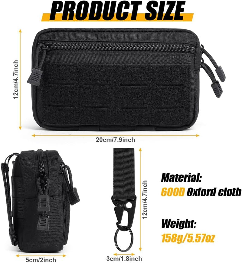 Bild im Galerie-Viewer laden, Tactische MOLLE opbergtas 20 x 12 x 5 cm van slijtvast 600D Oxford met meerdere vakken en riembevestiging – uitrustingstas – outdooraccessoires - happygetfit.com
