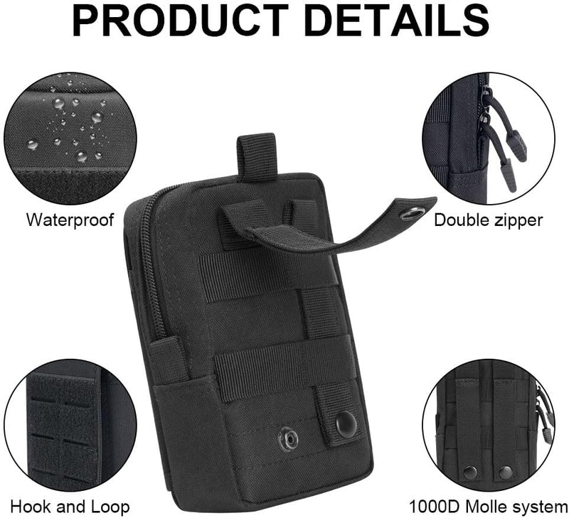 Bild im Galerie-Viewer laden, Tactische MOLLE opbergtas 20 x 12 x 5 cm van slijtvast 600D Oxford met meerdere vakken en riembevestiging – uitrustingstas – outdooraccessoires - happygetfit.com
