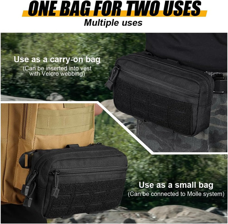 Bild im Galerie-Viewer laden, Tactische MOLLE opbergtas 20 x 12 x 5 cm van slijtvast 600D Oxford met meerdere vakken en riembevestiging – uitrustingstas – outdooraccessoires - happygetfit.com
