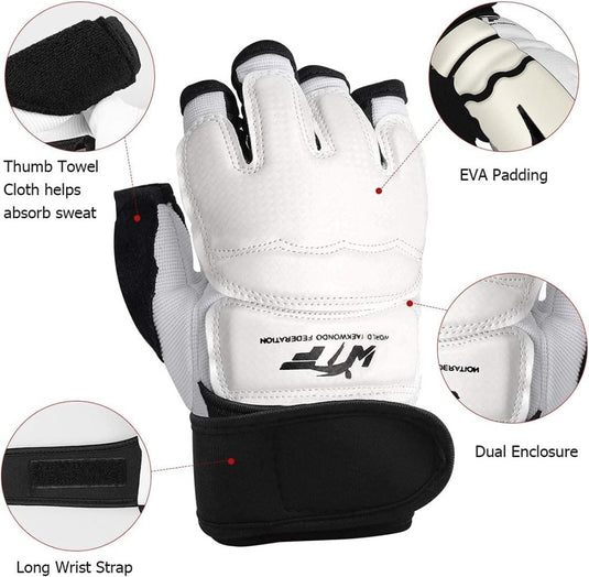 Taekwondo Vechtsporthandschoenen, LangRay bokshandschoenen, punchinghandschoenen, MMA handschoenen voor sparring, martial arts, bokszak, trainingshandschoenen voor volwassenen en kinderen - happygetfit.com