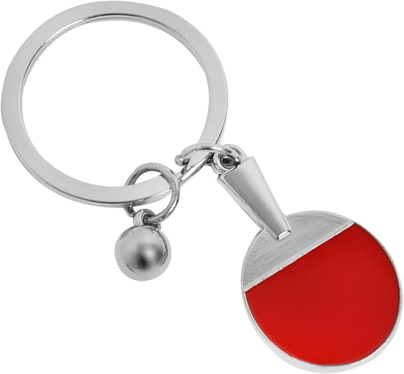 Bild im Galerie-Viewer laden, Tafeltennis sleutelhanger van metaal met mini tafeltennisbatje en stevige sleutelring – pingponghanger – sportcadeau - happygetfit.com
