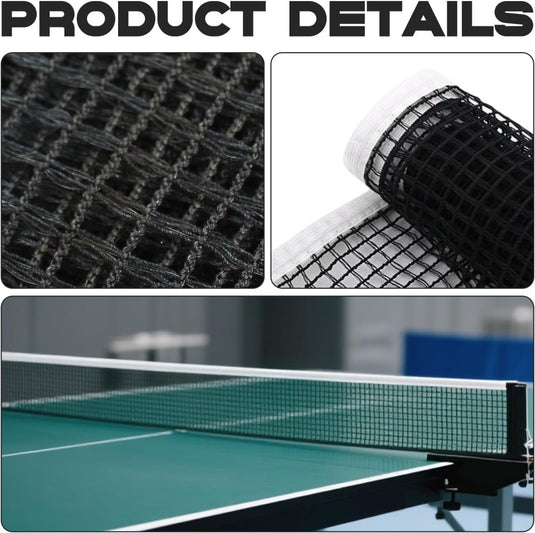 Tafeltennisnet 180 x 15 cm van slijtvast PE kunststof voor binnen en buiten – pingpongnet – tafeltennisuitrusting - happygetfit.com