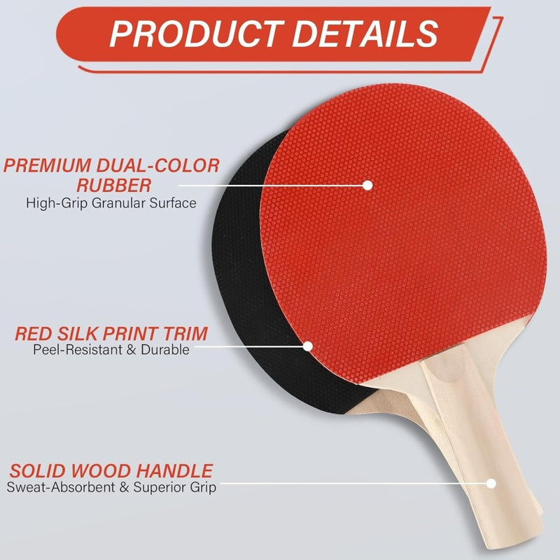 Load image in Gallery Viewer, Tafeltennisset met uitschuifbaar net van 175 cm inclusief 2 batjes en 6 ballen – pingpongspel – tafeltennisbenodigdheden - happygetfit.com
