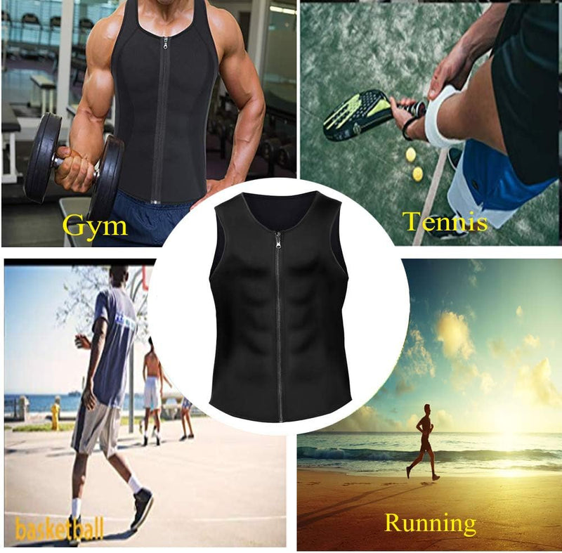 Laden Sie das Bild in Galerie -Viewer, Tank Sauna Vest Absorbeert voor Gewichtsverlies Shapewear, Vetverbranding voor Gewichtsverlies Body Shaper, Bodybuilding, Gym Running Sportvest - happygetfit.com
