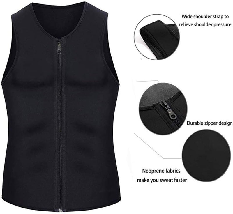 Laden Sie das Bild in Galerie -Viewer, Tank Sauna Vest Absorbeert voor Gewichtsverlies Shapewear, Vetverbranding voor Gewichtsverlies Body Shaper, Bodybuilding, Gym Running Sportvest - happygetfit.com
