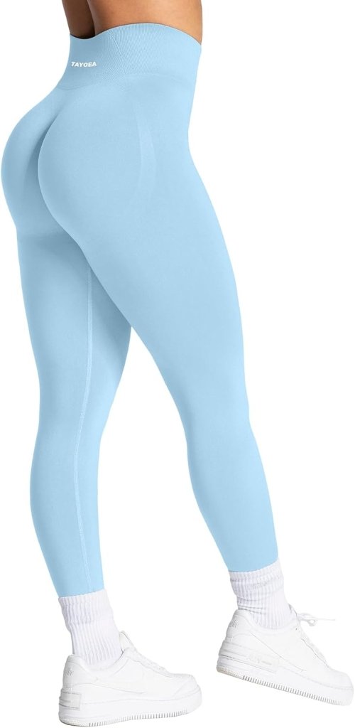 TAYOEA Compressie Sportlegging voor dames Yoga Lange Slim Fit Fitness Gymbroek Ondoorzichtige Scrunch Butt Yogabroek Naadloos Push-up Hoge taille Workout Fitness Jogging - happygetfit.com