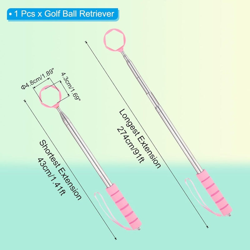 Chargez l'image dans la visionneuse de la galerie, Telescopische golfbal retriever 43-274 cm van roestvrij staal – golfbalvanger – golf accessoires - happygetfit.com
