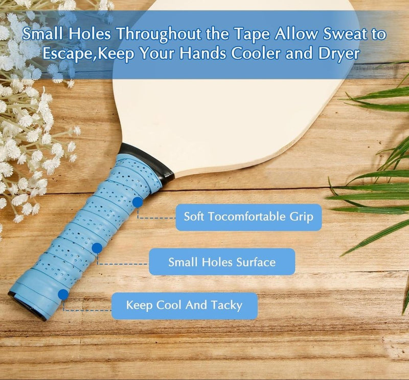 Laad afbeelding in Galerijviewer, Tennis grip tape set 10 stuks met siliconen ringen - happygetfit.com
