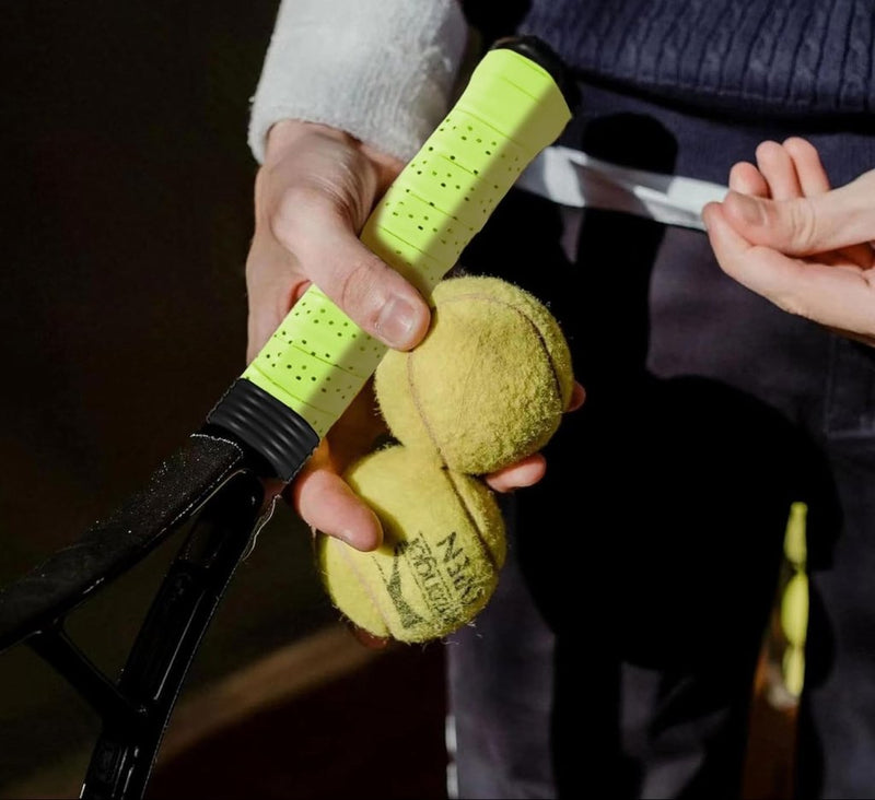 Laad afbeelding in Galerijviewer, Tennis grip tape set 10 stuks met siliconen ringen - happygetfit.com
