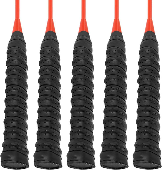 Tennis gripband set 5 stuks zwart - happygetfit.com