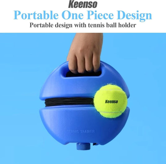 Tennis trainer met reboundbal en basis blauw - happygetfit.com
