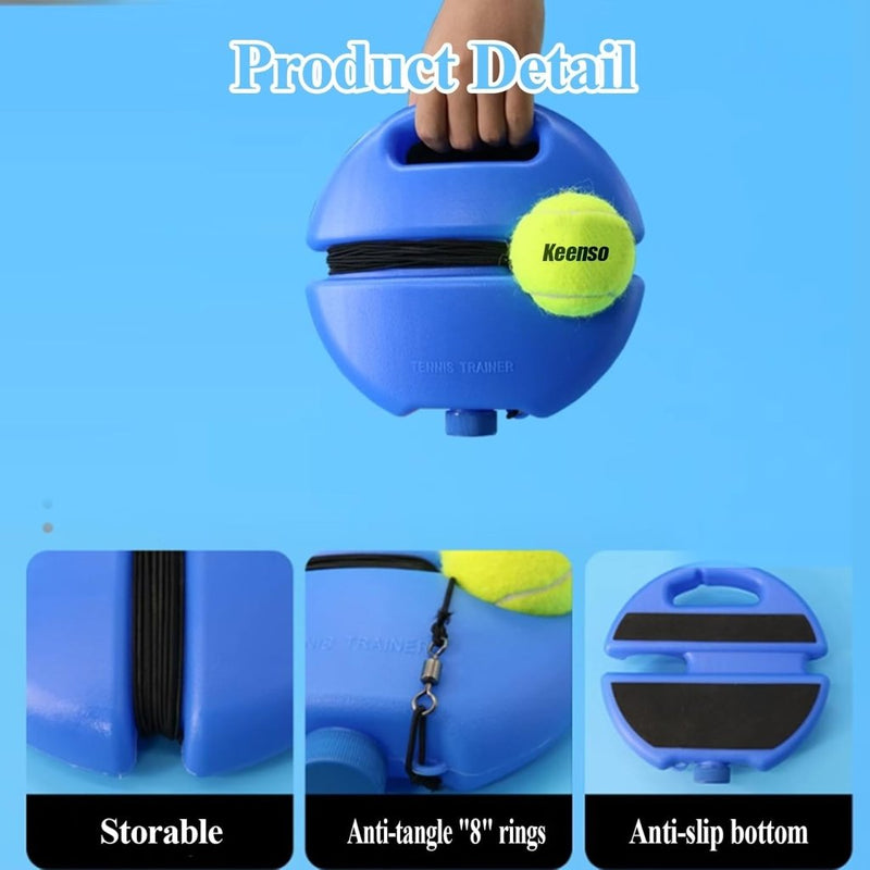 Chargez l'image dans la visionneuse de la galerie, Tennis trainer met reboundbal en basis blauw - happygetfit.com
