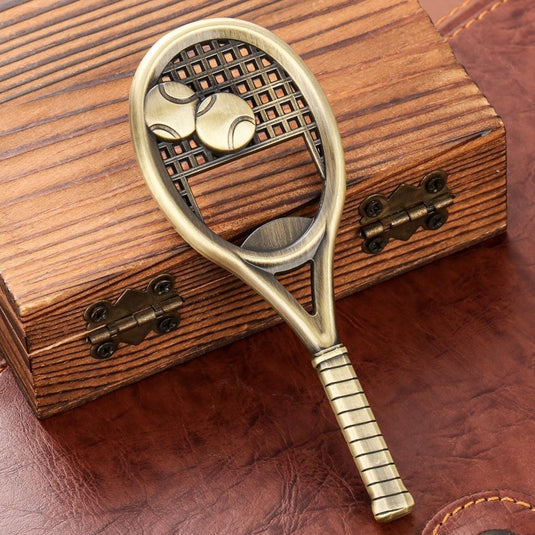 Tennisracket flesopener brons - happygetfit.com