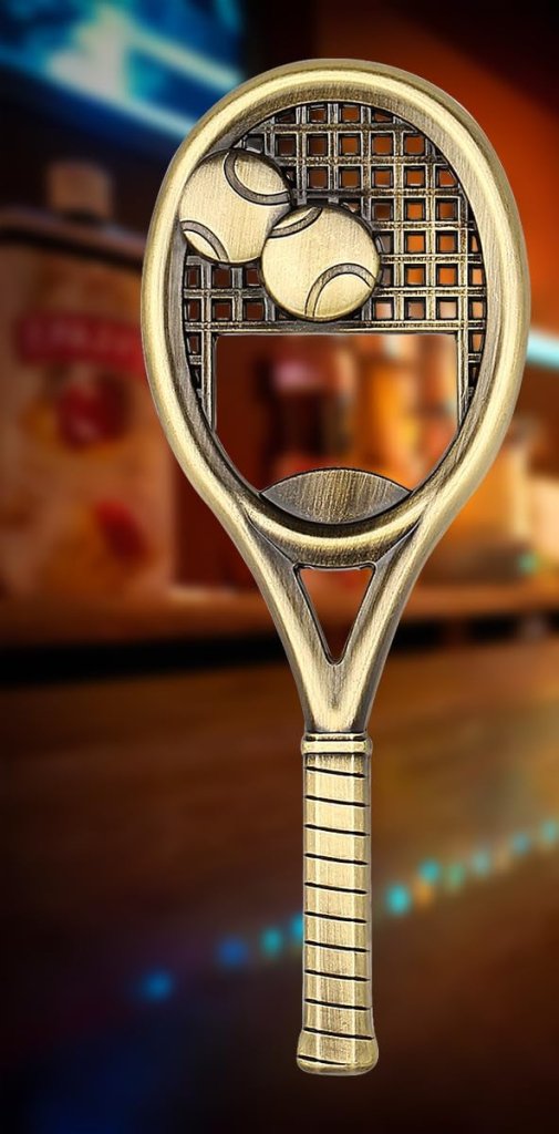 Laden Sie das Bild in Galerie -Viewer, Tennisracket flesopener brons - happygetfit.com
