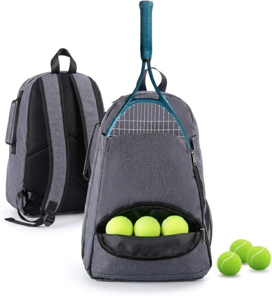 Tennisrugzak met schoenenvak donkergrijs - happygetfit.com