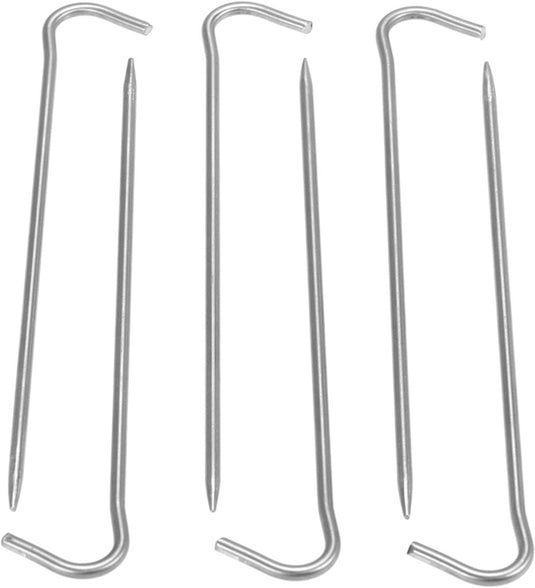 Tentharingen 6 stuks van titanium 169 mm met haakvormige kop – tentverankering – kampeeruitrusting - happygetfit.com