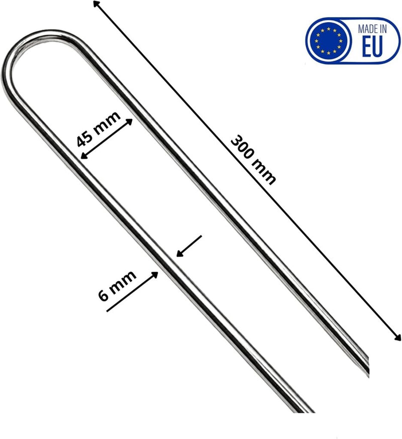 Laad afbeelding in Galerijviewer, Tentharingen, roestvrij staal, 10 stuks, 30 cm, 6 mm, haringen voor tent, roestvrij, extra stabiel, stormharingen, grondanker, camping, grondanker, trampoline, anker voor tuin en camping - happygetfit.com
