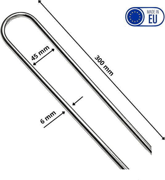 Tentharingen, roestvrij staal, 10 stuks, 30 cm, 6 mm, haringen voor tent, roestvrij, extra stabiel, stormharingen, grondanker, camping, grondanker, trampoline, anker voor tuin en camping - happygetfit.com