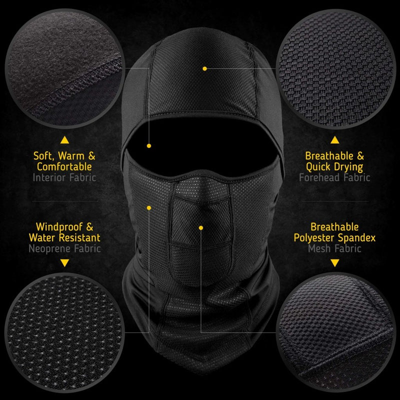 Laad afbeelding in Galerijviewer, The Friendly Swede Balaclava Face Mask Men, Black Ski Mask for Men, Ski Mask for Women (Standard/Nordic/Arctic) - happygetfit.com
