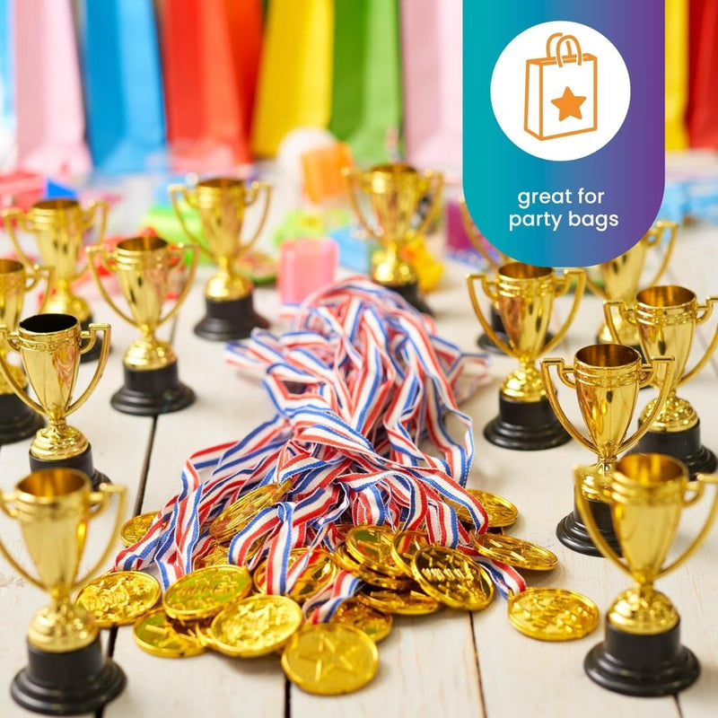 Laad afbeelding in Galerijviewer, THE TWIDDLERS 24 stuks trofeeën en medailles voor kinderverjaardagsfeest, schoolsport, toernooi en Halloween-kostuumfeesten, gastgeschenken en beloningen - happygetfit.com
