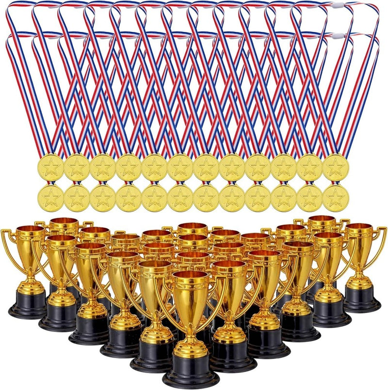Laad afbeelding in Galerijviewer, THE TWIDDLERS 24 stuks trofeeën en medailles voor kinderverjaardagsfeest, schoolsport, toernooi en Halloween-kostuumfeesten, gastgeschenken en beloningen - happygetfit.com
