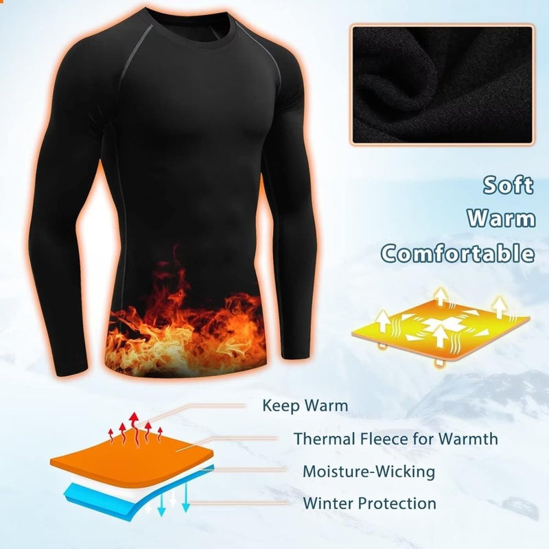 Laad afbeelding in Galerijviewer, Thermisch compressieshirt heren lange mouw - happygetfit.com
