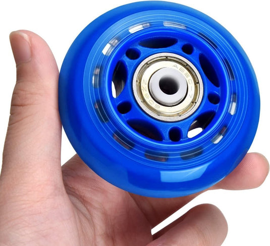 TOBWOLF 8 Pack 76mm 84A Inline Skate Wheels with ABEC-7 Bearings, Roller Skate Replacement Wheels for Girls & Boys Roller Blade Skating - Black - happygetfit.com