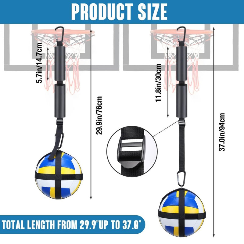 Load image into Gallery viewer, TOBWOLF Volleyball Spike Trainer, Elastic Self-Training Volleyballs Resistance Band, Volleyball Equipment Training Aid Improves Serving, Jumping, Arm Swing Mechanics and Spiking Power - happygetfit.com
