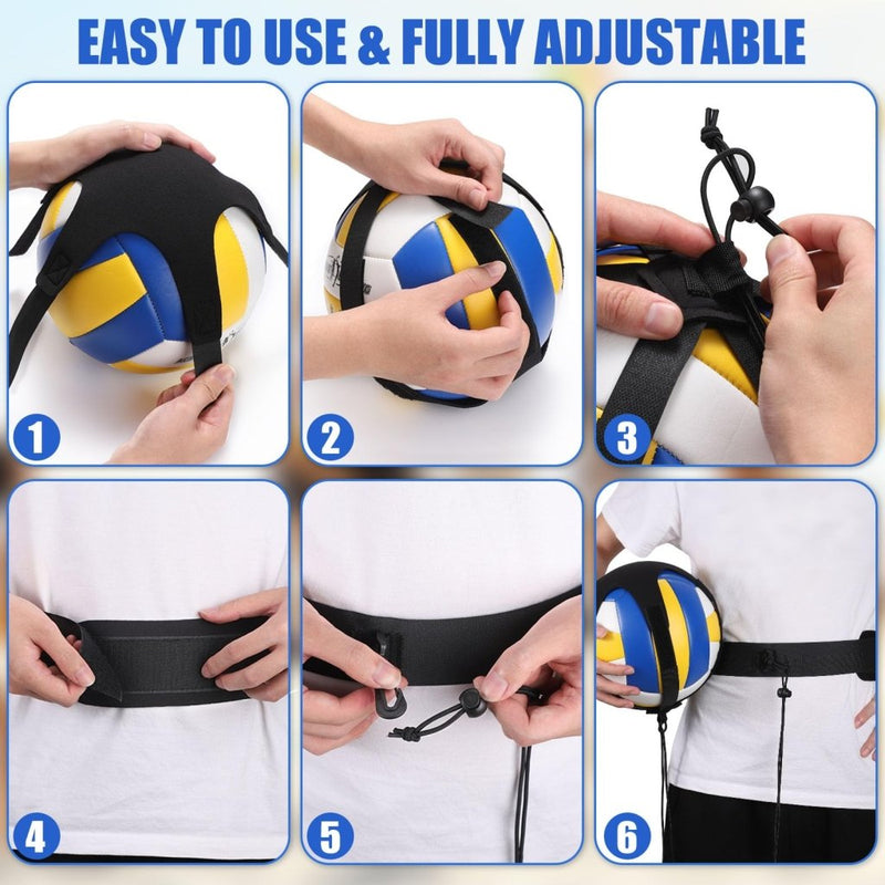 Load image into Gallery viewer, TOBWOLF Volleyball Spike Trainer, Elastic Self-Training Volleyballs Resistance Band, Volleyball Equipment Training Aid Improves Serving, Jumping, Arm Swing Mechanics and Spiking Power - happygetfit.com
