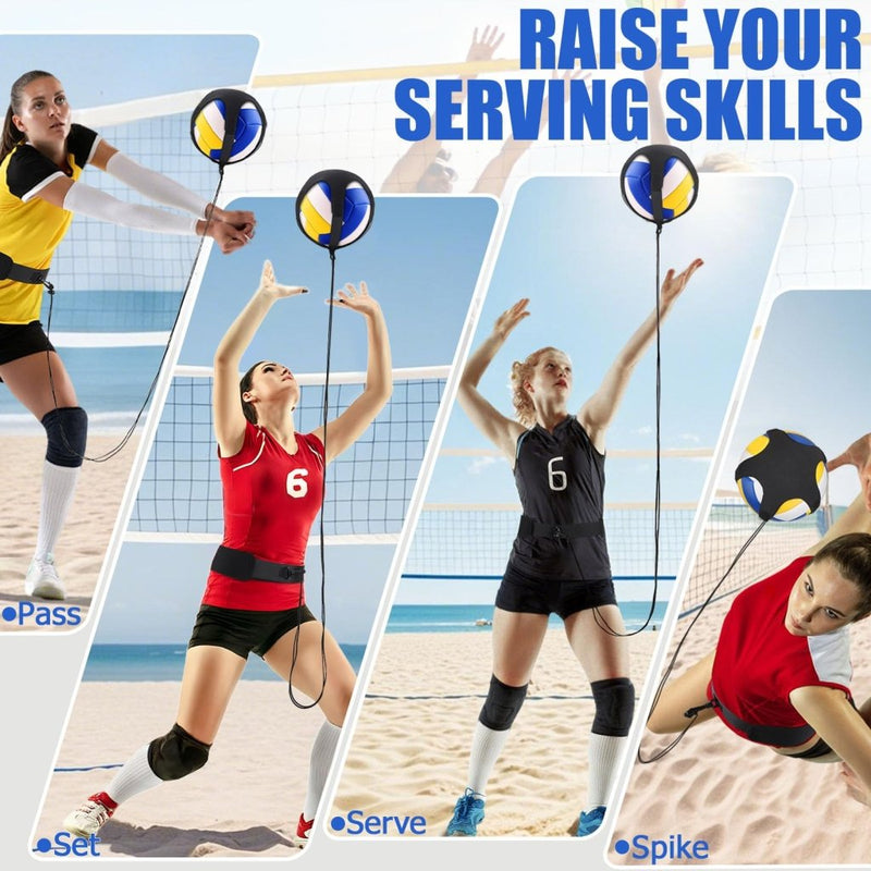 Load image into Gallery viewer, TOBWOLF Volleyball Spike Trainer, Elastic Self-Training Volleyballs Resistance Band, Volleyball Equipment Training Aid Improves Serving, Jumping, Arm Swing Mechanics and Spiking Power - happygetfit.com
