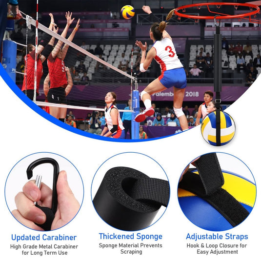 TOBWOLF Volleyball Spike Trainer, Elastic Self-Training Volleyballs Resistance Band, Volleyball Equipment Training Aid Improves Serving, Jumping, Arm Swing Mechanics and Spiking Power - happygetfit.com