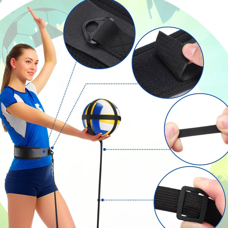 Load image into Gallery viewer, TOBWOLF Volleyball Spike Trainer, Elastic Self-Training Volleyballs Resistance Band, Volleyball Equipment Training Aid Improves Serving, Jumping, Arm Swing Mechanics and Spiking Power - happygetfit.com
