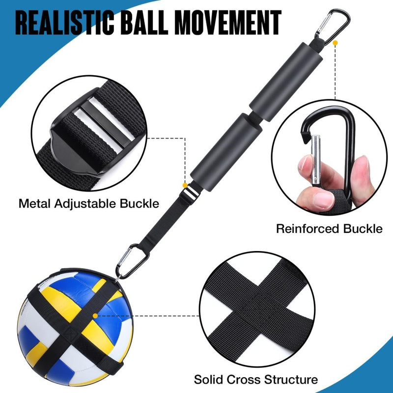 Load image into Gallery viewer, TOBWOLF Volleyball Spike Trainer, Elastic Self-Training Volleyballs Resistance Band, Volleyball Equipment Training Aid Improves Serving, Jumping, Arm Swing Mechanics and Spiking Power - happygetfit.com

