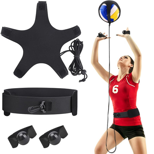 TOBWOLF Volleyball Spike Trainer, Elastic Self-Training Volleyballs Resistance Band, Volleyball Equipment Training Aid Improves Serving, Jumping, Arm Swing Mechanics and Spiking Power - happygetfit.com