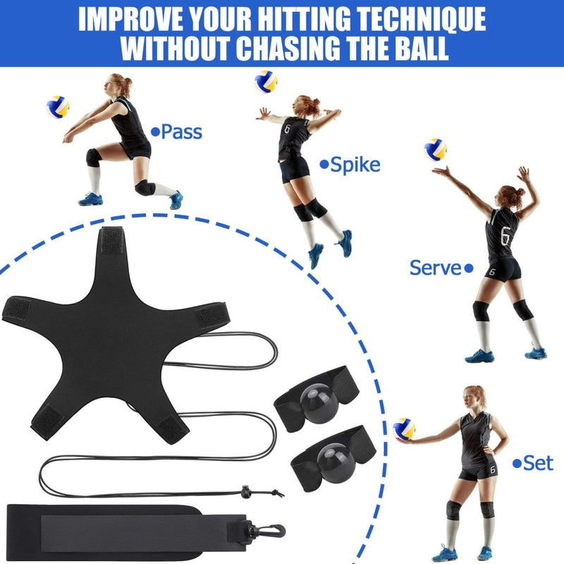 Load image into Gallery viewer, TOBWOLF Volleyball Spike Trainer, Elastic Self-Training Volleyballs Resistance Band, Volleyball Equipment Training Aid Improves Serving, Jumping, Arm Swing Mechanics and Spiking Power - happygetfit.com
