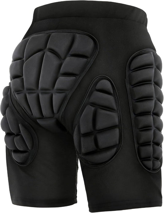 TOM SHOO Beschermende broek voor heren en dames, gevoerde beschermbroek, heupbescherming, ademend, voor schaatsen, skiën, skaten, snowboarden - happygetfit.com