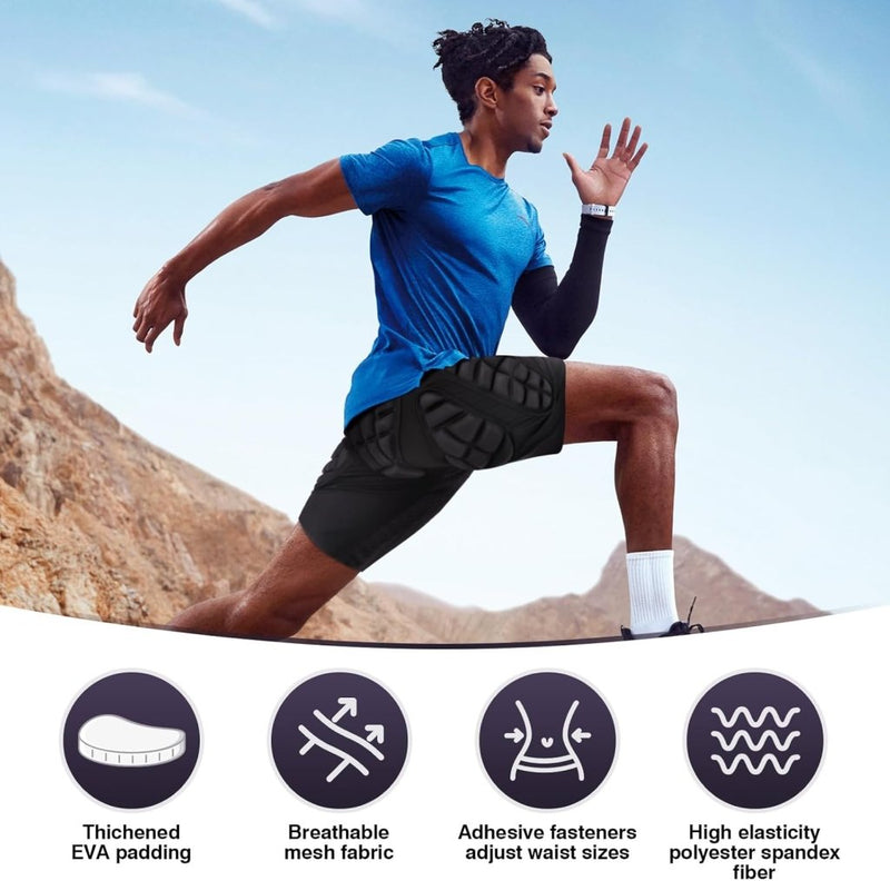 Laad afbeelding in Galerijviewer, TOM SHOO Beschermende broek voor heren en dames, gevoerde beschermbroek, heupbescherming, ademend, voor schaatsen, skiën, skaten, snowboarden - happygetfit.com

