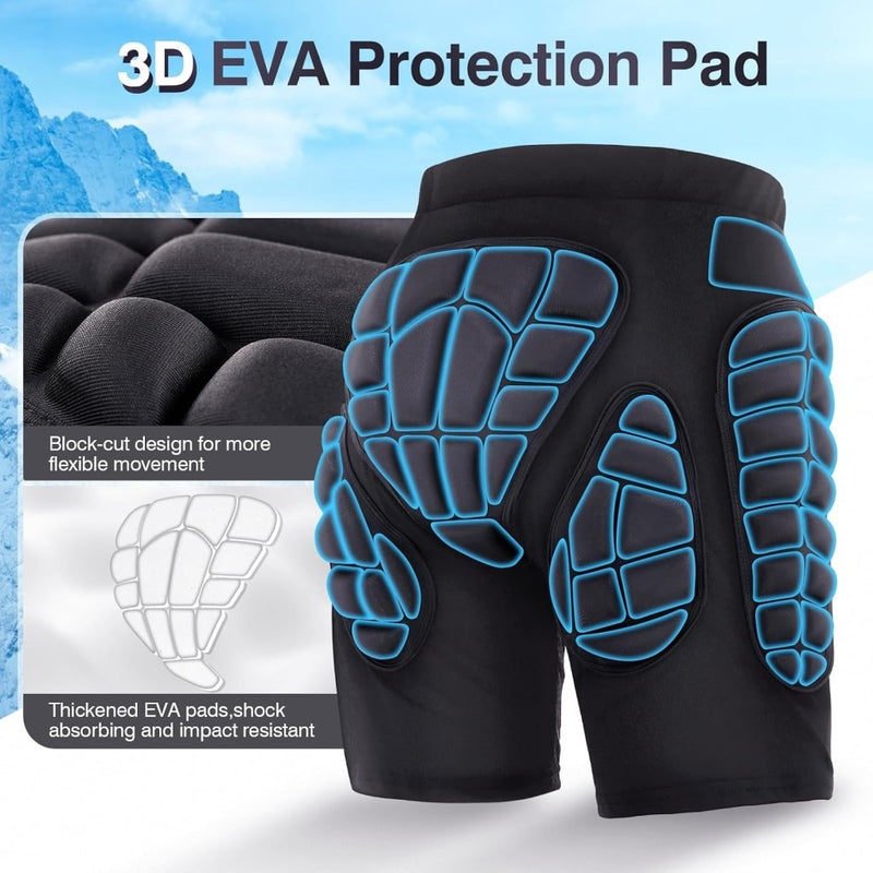 Laad afbeelding in Galerijviewer, TOM SHOO Beschermende broek voor heren en dames, gevoerde beschermbroek, heupbescherming, ademend, voor schaatsen, skiën, skaten, snowboarden - happygetfit.com
