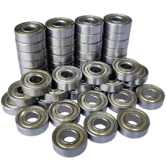 Tonmp 100 PCS 608-ZZ Ball Bearing - Double Metal Sealed Shielded Miniature Deep Groove Bearings for Furniture Wheel,Skateboards, Inline Skates, Scooters, Roller Blade Skates (8mm x 22mm x 7mm) - happygetfit.com