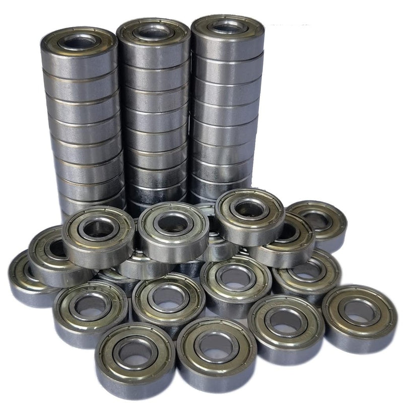 Laden Sie das Bild in Galerie -Viewer, Tonmp 100 PCS 608-ZZ Ball Bearing - Double Metal Sealed Shielded Miniature Deep Groove Bearings for Furniture Wheel,Skateboards, Inline Skates, Scooters, Roller Blade Skates (8mm x 22mm x 7mm) - happygetfit.com
