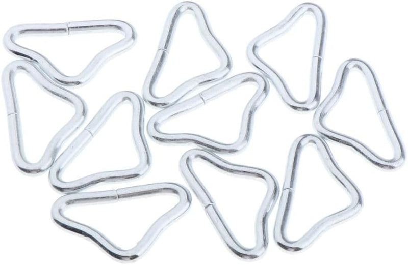 Laad afbeelding in Galerijviewer, Trampoline driehoeksringen 10 stuks 38 mm van verzinkt staal – V-ringen – trampoline accessoires - happygetfit.com
