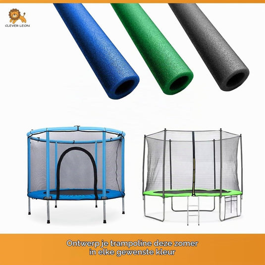 Trampoline stangbescherming 8 stuks 180 cm van PE-schuim – schuimbuizen – trampoline accessoires - happygetfit.com