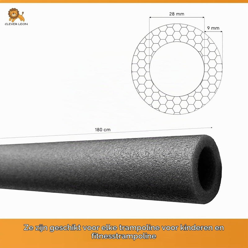 Load image into Gallery viewer, Trampoline stangbescherming 8 stuks 180 cm van PE-schuim – schuimbuizen – trampoline accessoires - happygetfit.com
