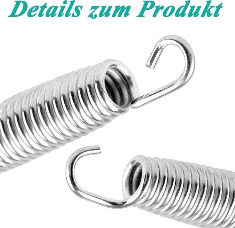 Laad afbeelding in Galerijviewer, Trampolineveren 15 stuks 140 mm met dubbele haken – vervangingsveren – trampoline accessoires - happygetfit.com

