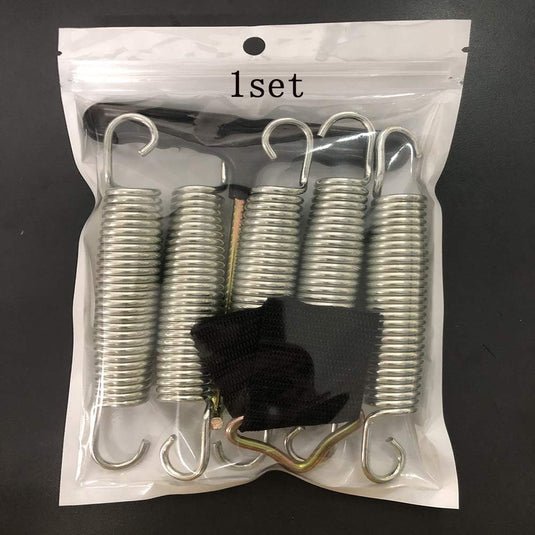 Trampolineveren 5 stuks 147 mm met veertrekker en driehoeksgesp – vervangingsveren – trampoline accessoires - happygetfit.com