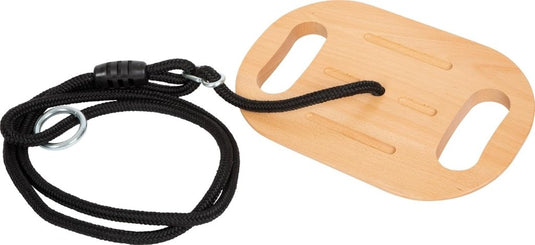 Trapezeschommel 2-in-1 met gymnastiekringen en verstelbare touwen tot 100 kg – houten schommel - happygetfit.com