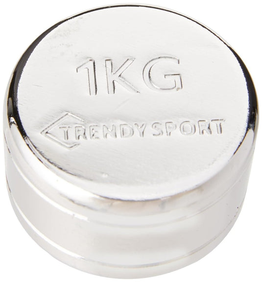 Trendy Sport Chroom dumbbell - 1 stuk - 5,0 kg - happygetfit.com