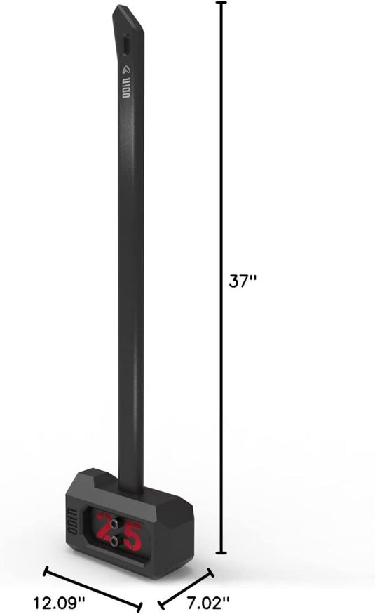 Tribe WOD 25lb Sledge Hammer Odin Steel Mace Bell for Strength Training - Heavy Mace Weight Training Equipment for Men and Women - Adjustable Weight Macebell for Functional Workouts and Conditioning - happygetfit.com