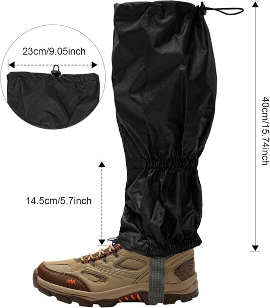 TRIXES Pair of Waterproof Outdoor Hiking Walking Climbing Snow Legging Gaiters - happygetfit.com